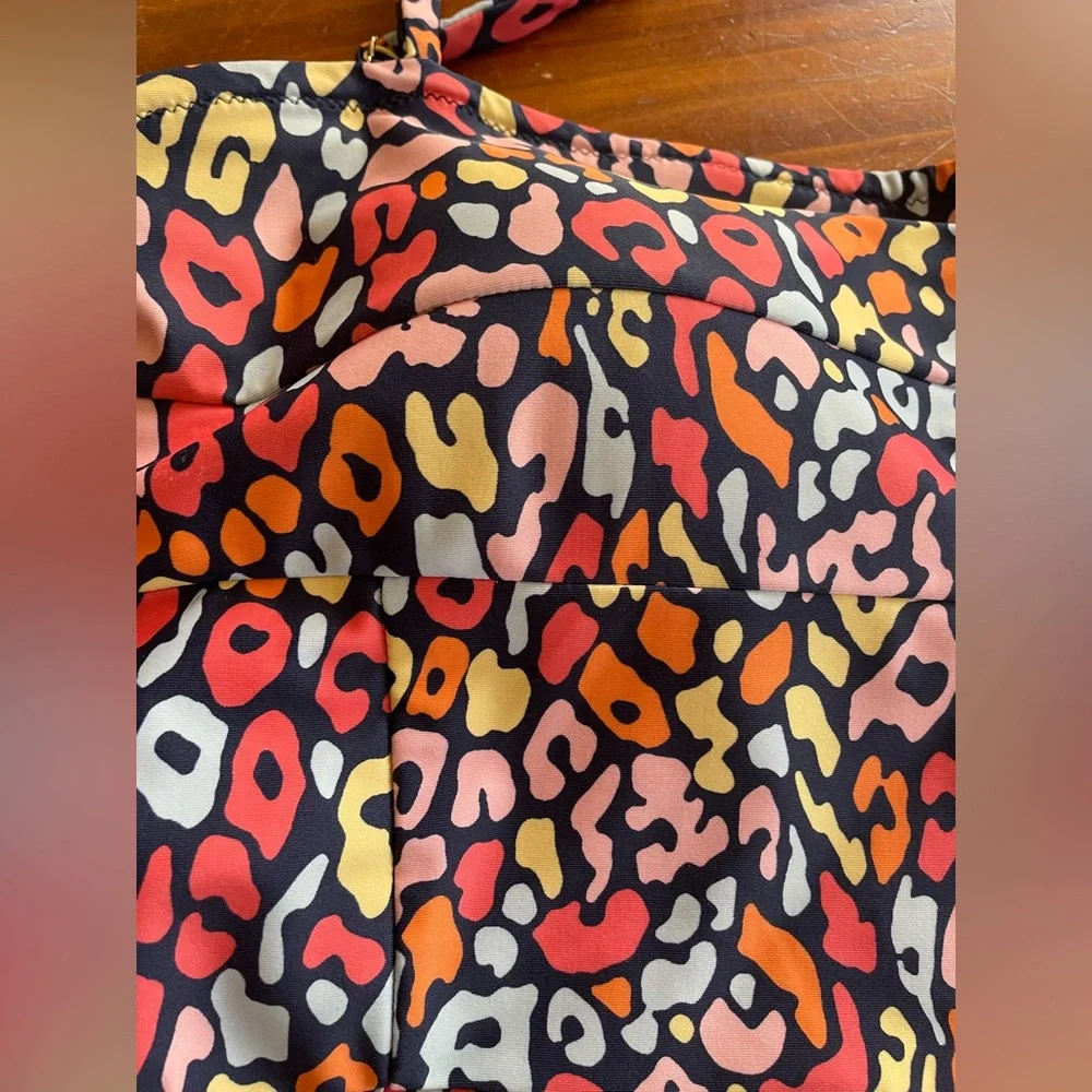 Summersalt Oasis Wide Strap One Piece Swimsuit Multicolor Leopard Print; size 12 - Picture 2 of 7